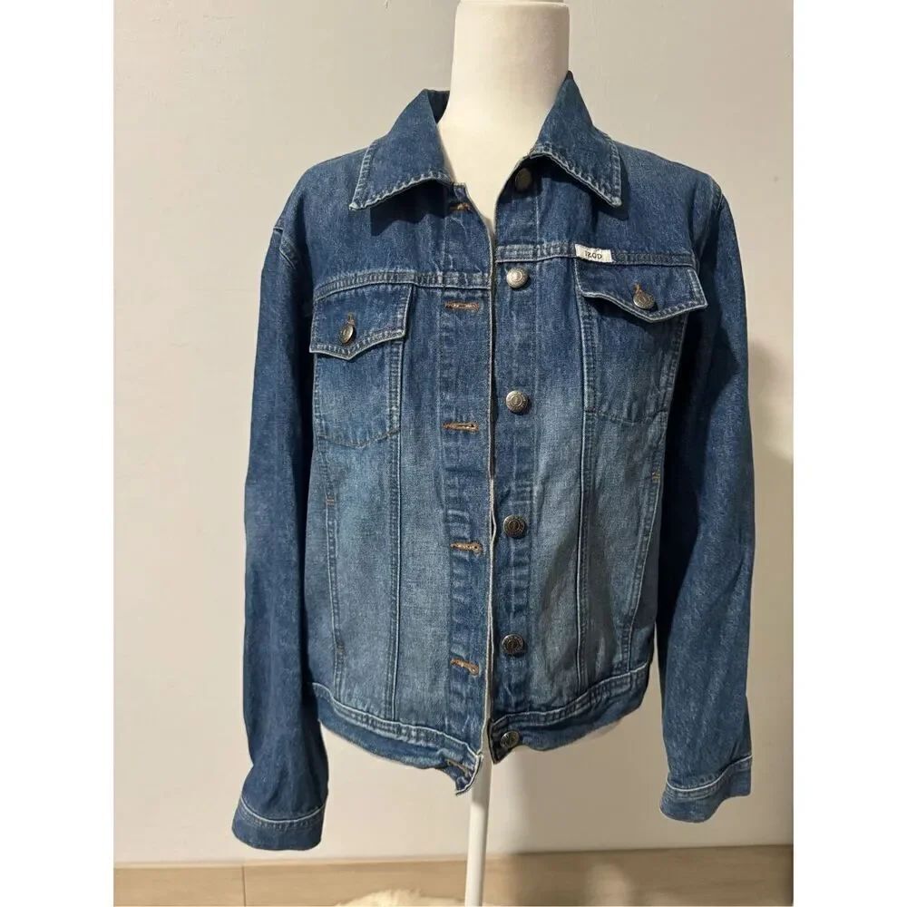 Izod blue denim jean jacket L